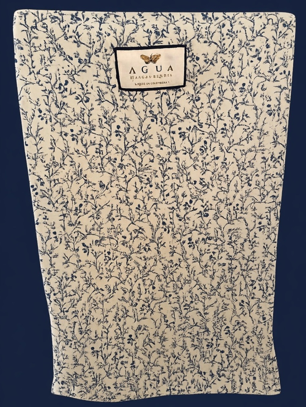AGUA Bendita Blue Cream Floral Print Short Garment Travel Bag Multiple available